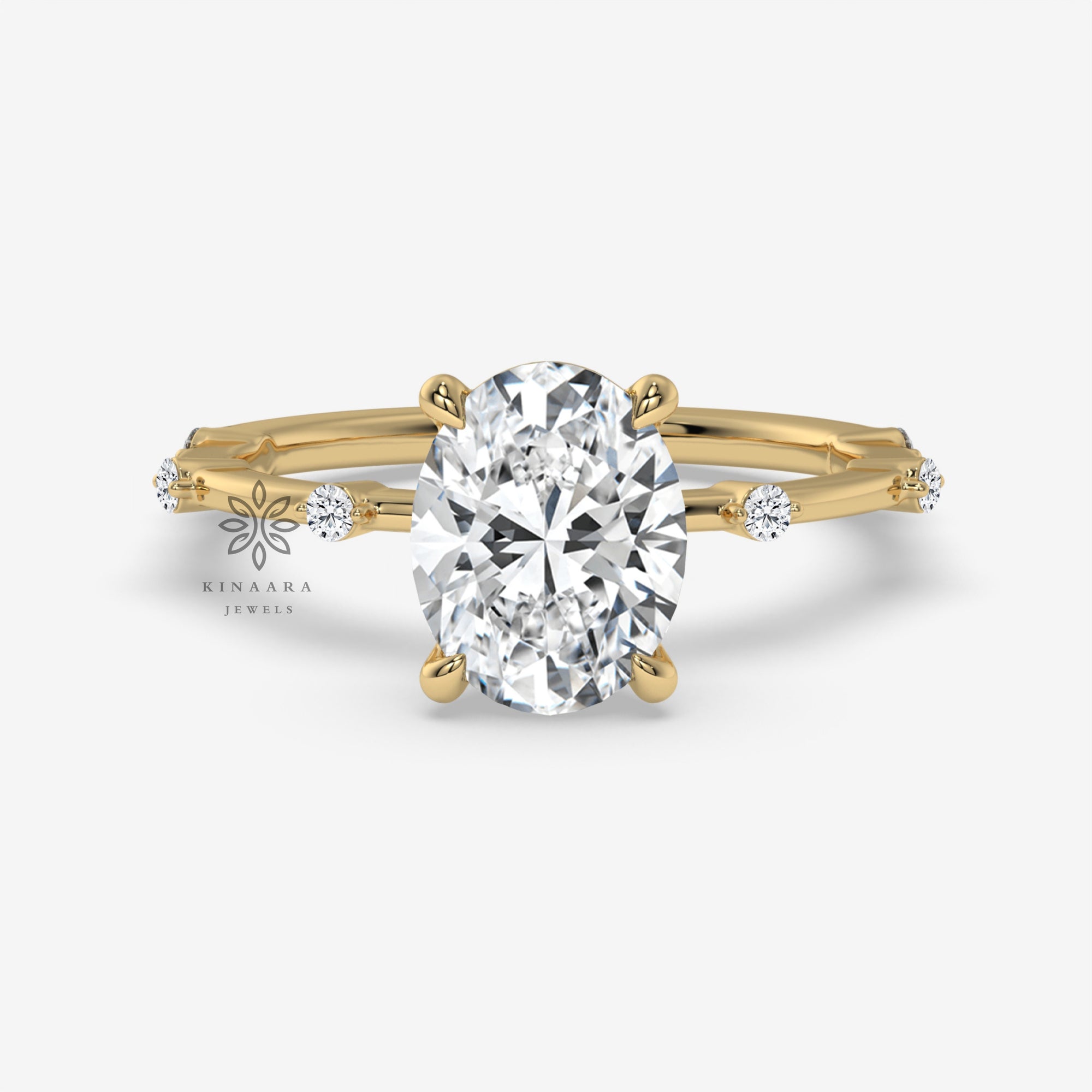 oval cut lab grown diamond