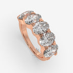 Buy five stone oval cut lab grown diamond ring