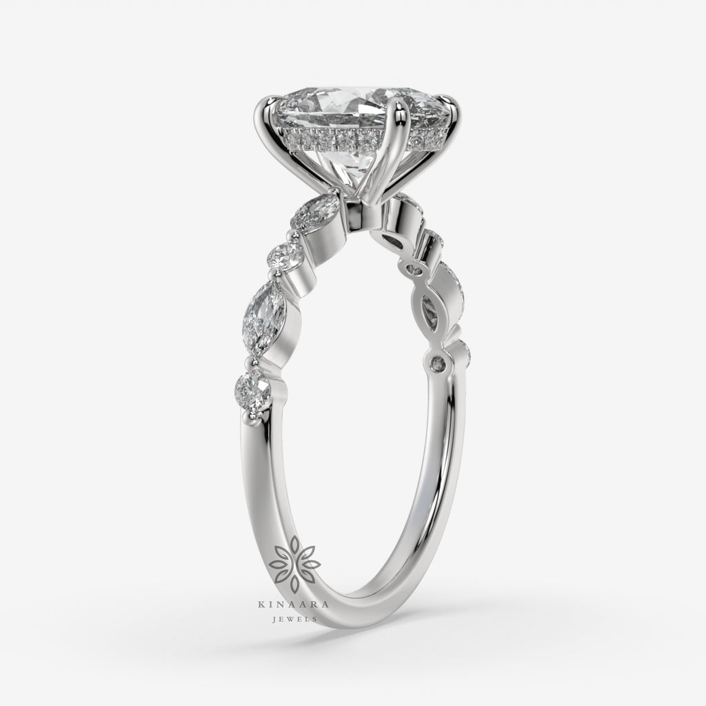 oval moissanite vintage engagement ring3