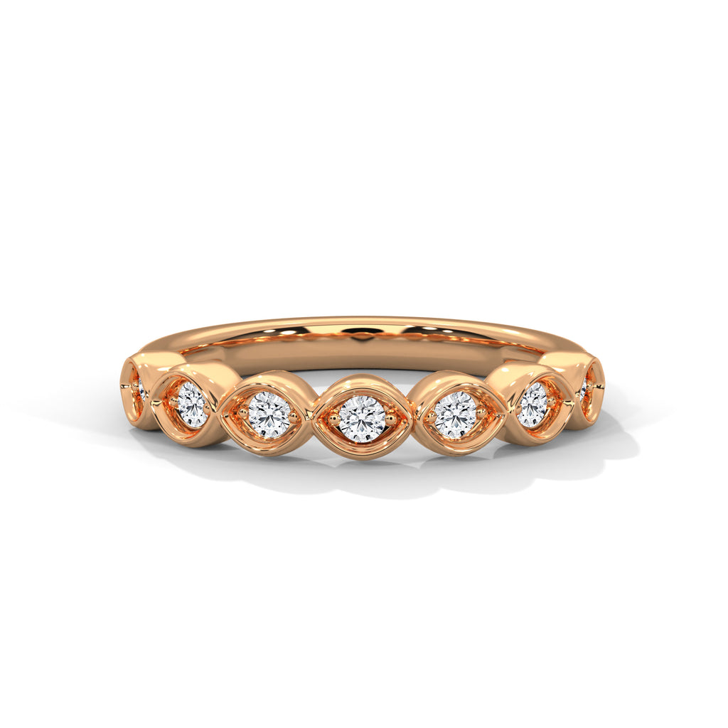 7 Round moissanite band
