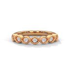 7 Round moissanite band