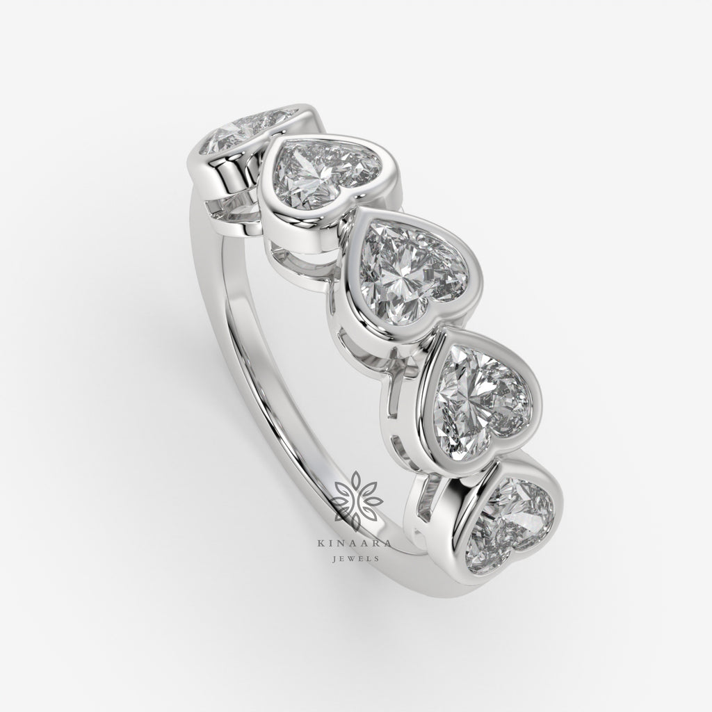 heart shaped lab created diamond ring