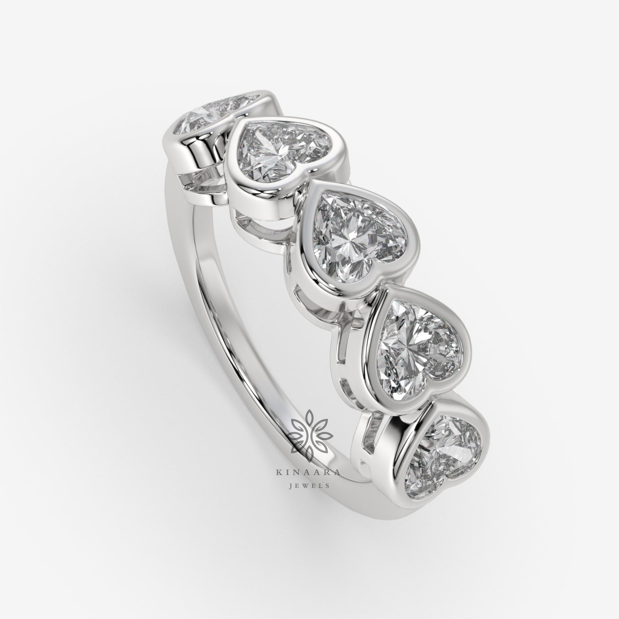 heart shaped lab created diamond ring