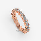 Marquise & Round Cut Moissanite Full Eternity Band