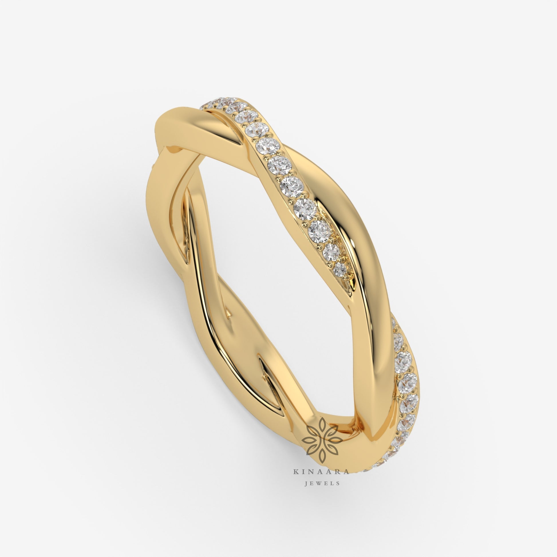 crisscross wedding band