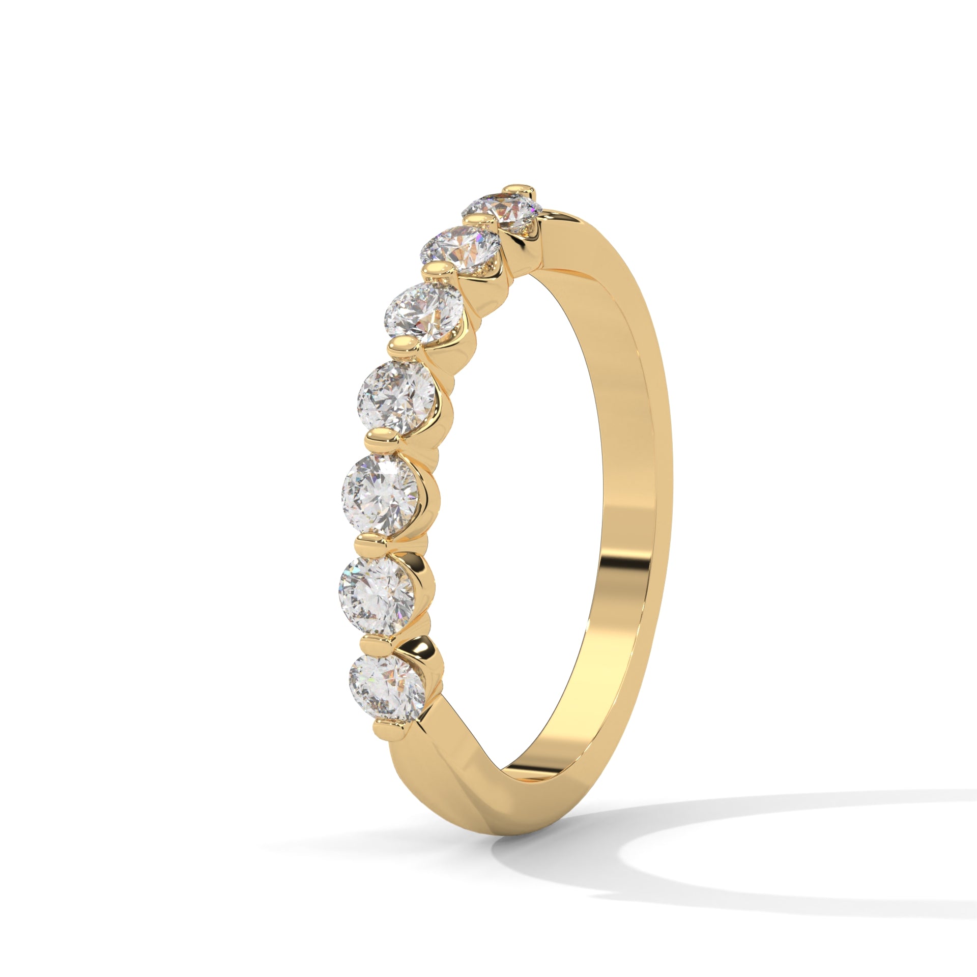 7 stone moissanite band