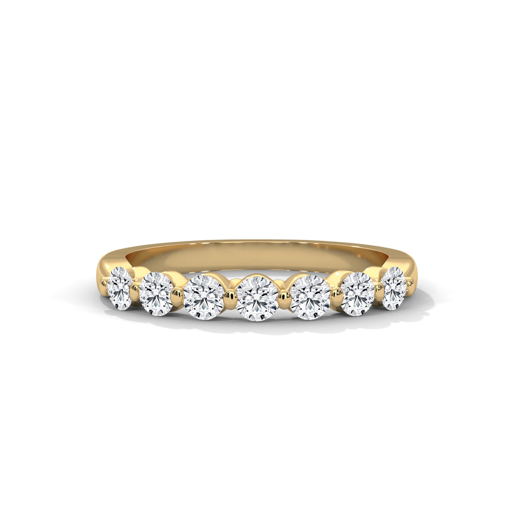 7 stone moissanite Half eternity band