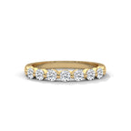 7 stone moissanite Half eternity band