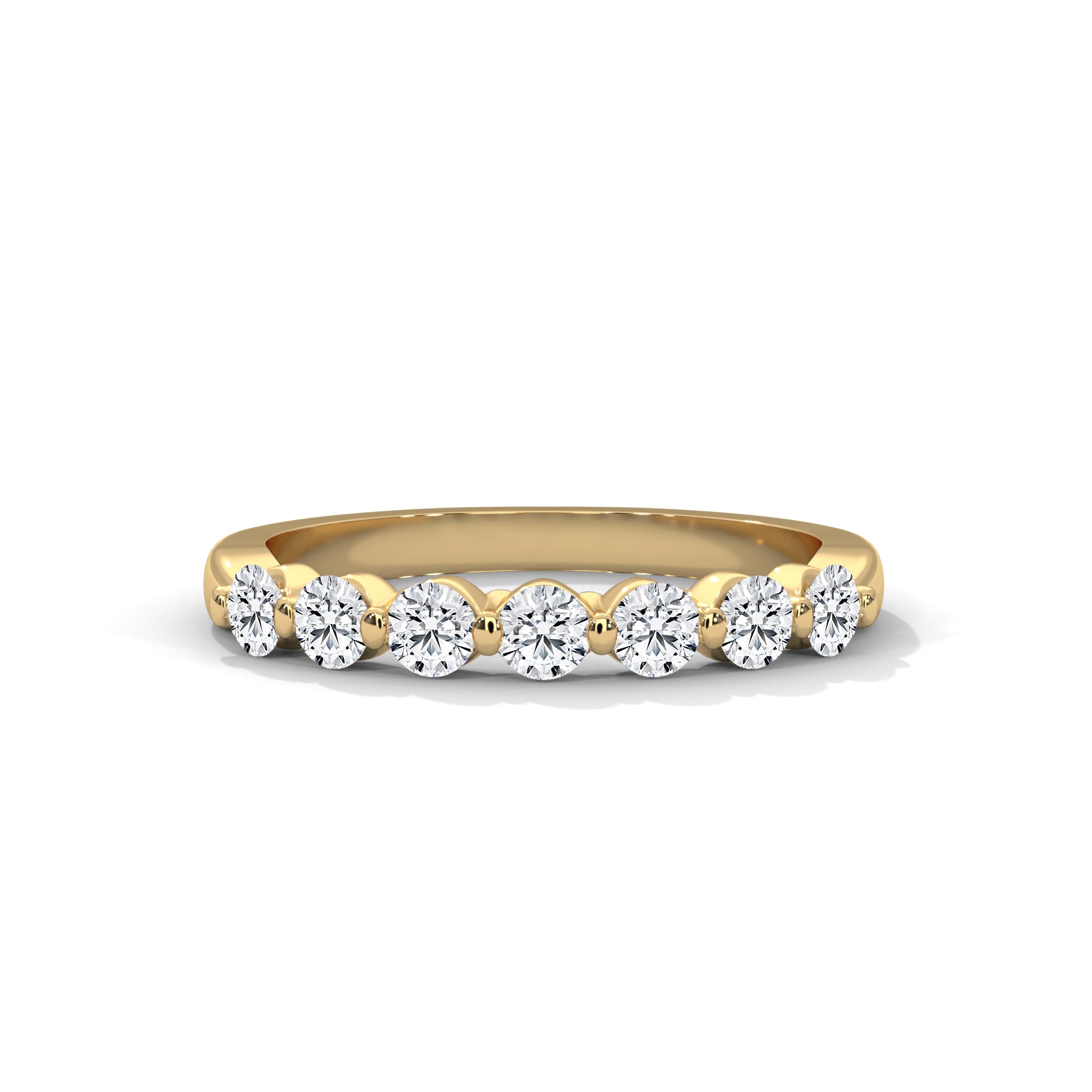7 stone moissanite Half eternity band