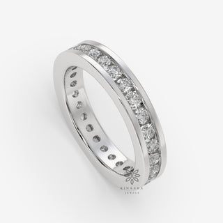 moissanite channel set band