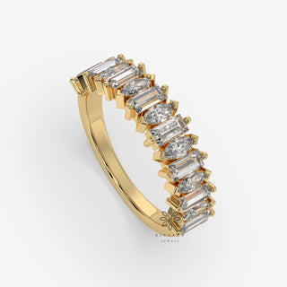 marquise lab diamond half eternity band