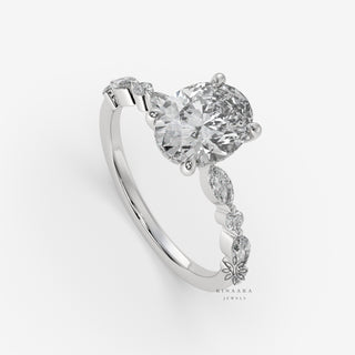 oval moissanite vintage engagement ring1