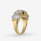 Buy five stone oval cut lab grown diamond ring online