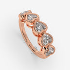 lab created heart diamond ring