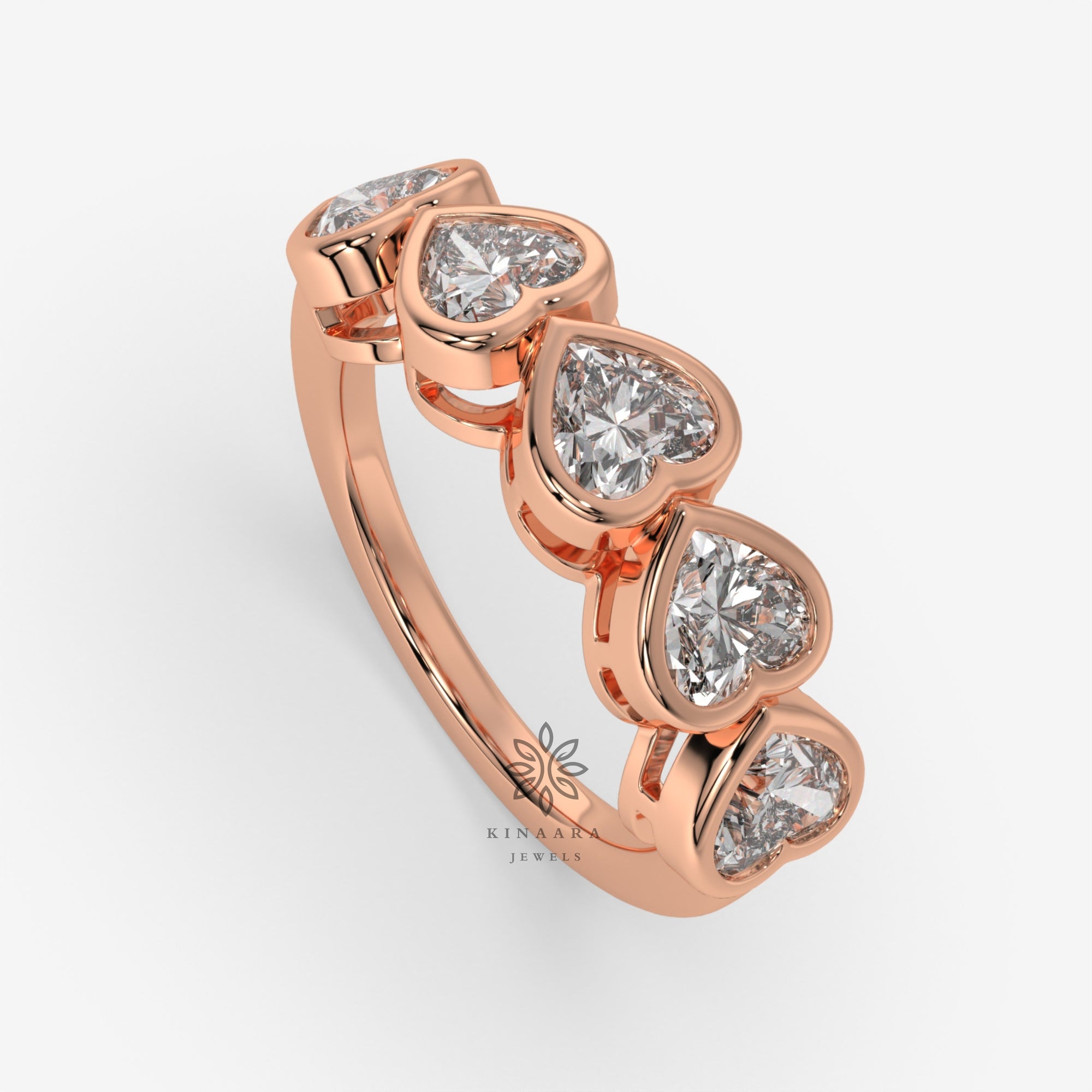 lab created heart diamond ring