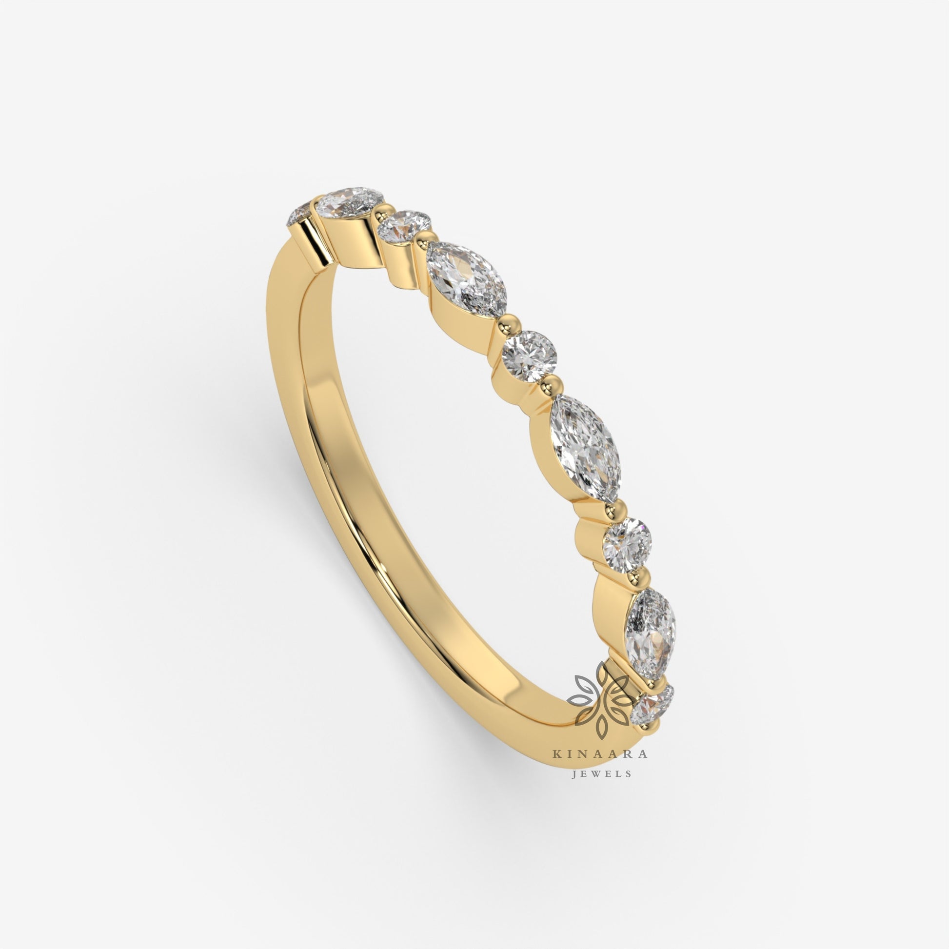 half eternity band moissanite