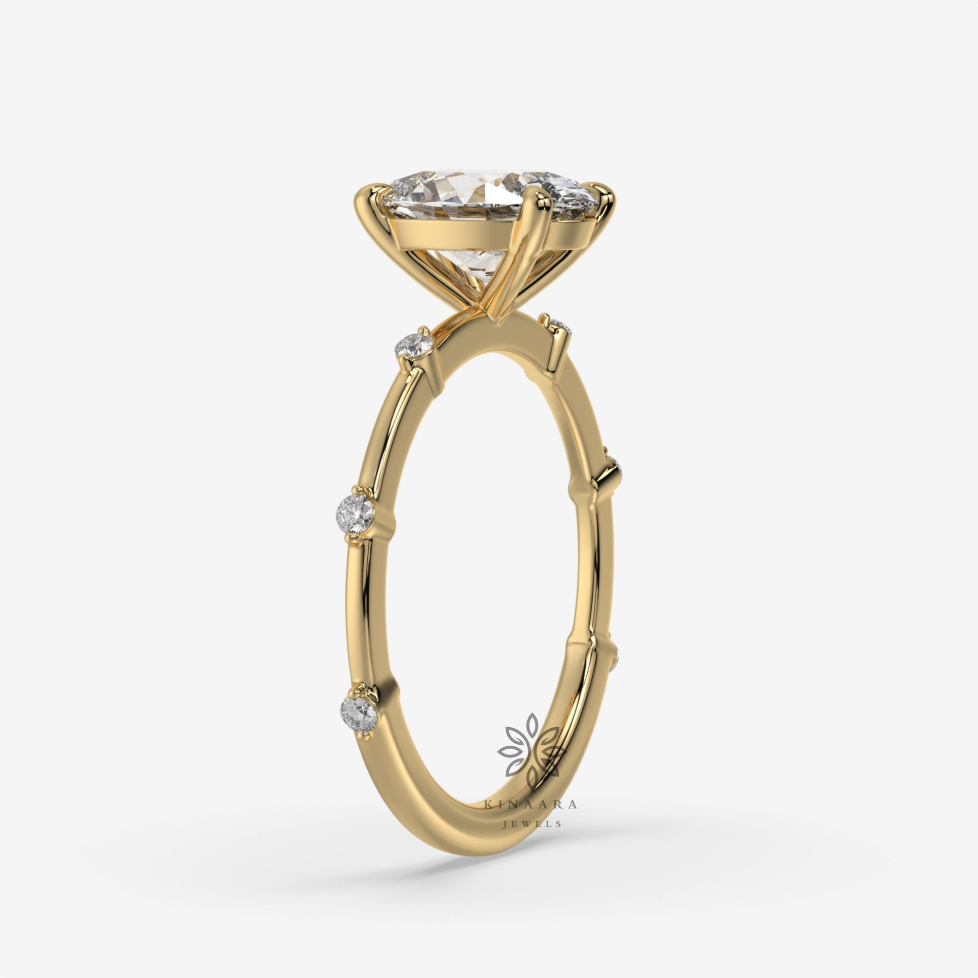 oval cut lab grown diamond engagement ring2