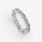 Marquise & Round Cut Moissanite Full Eternity Band