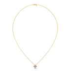 Asscher Cut Diamond Pendant in 10k Gold