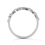 Baguette Zig Zag Half Eternity Wedding Band in 10K Whitegold