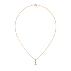 Basket Set Pear Solitaire Diamond Necklace