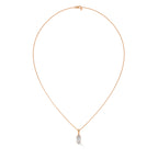 Basket Setting Oval Diamond Necklace