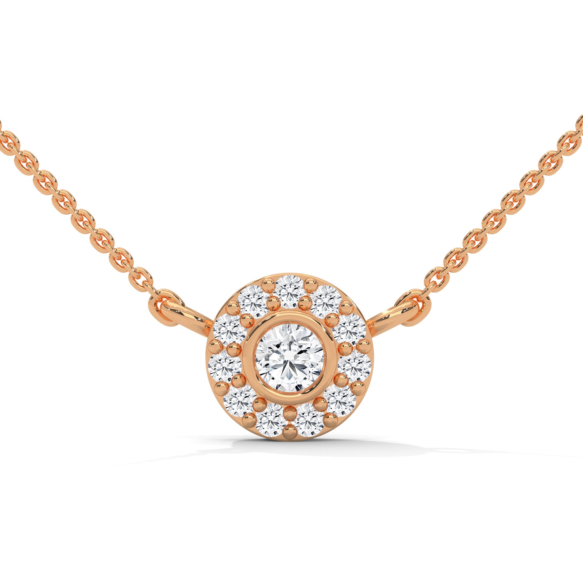 Bezel Set Diamond Pendant