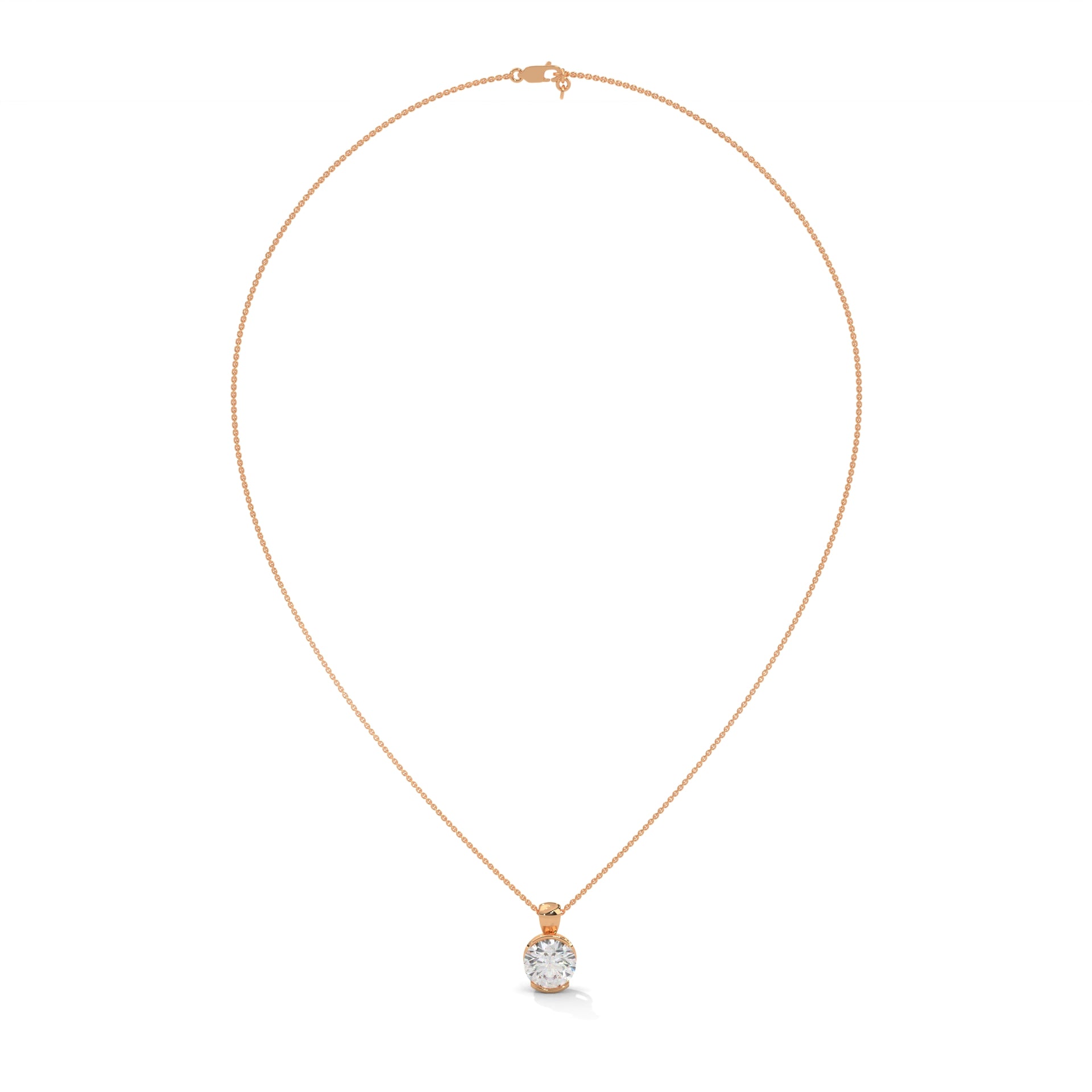 Classic Round Cut Bezel Pendant