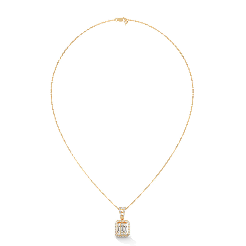 Cluster Diamond Pendant in 10k Gold