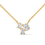 Cluster Trio Lab Created Diamond Pendant