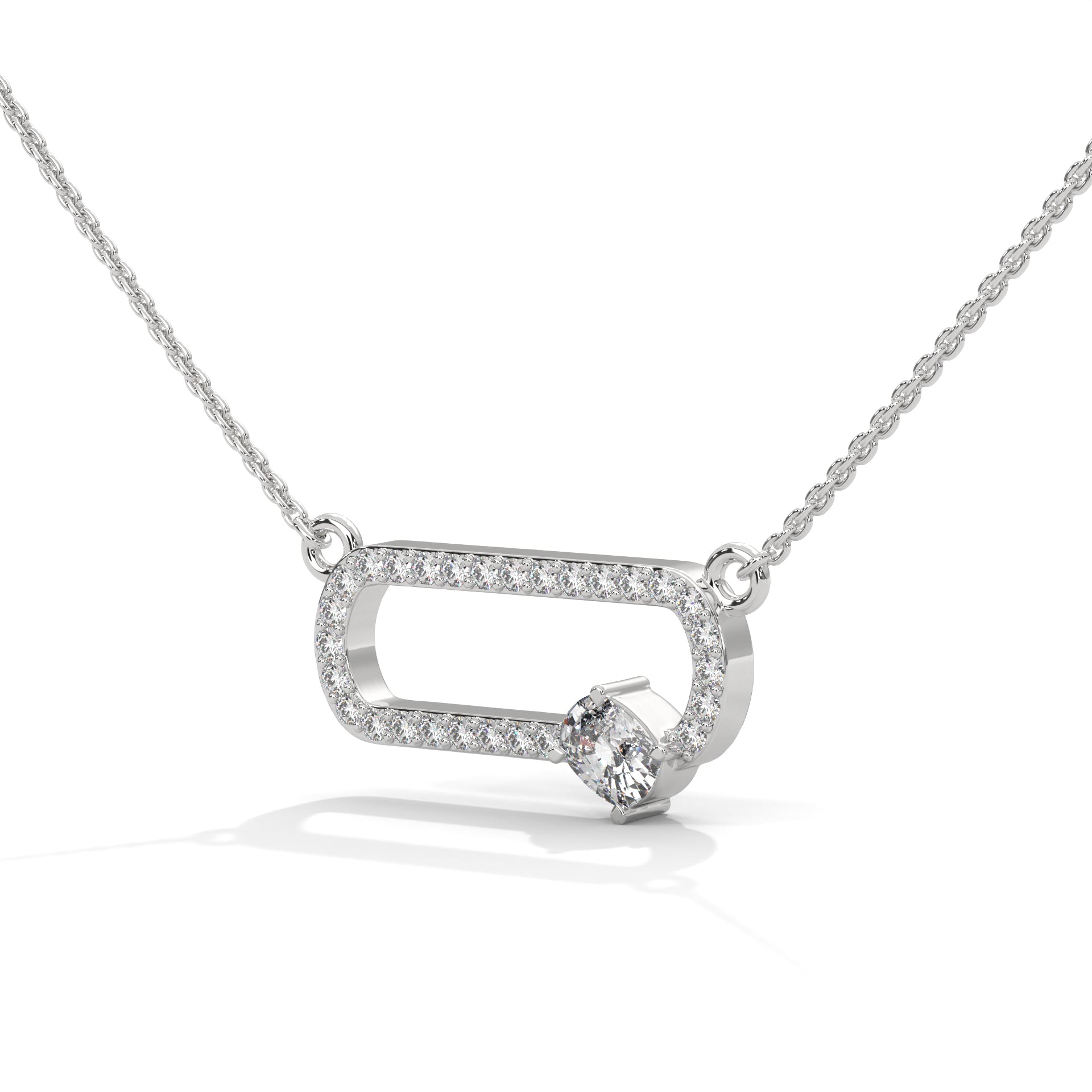 Cushion Cut Diamond Pendant