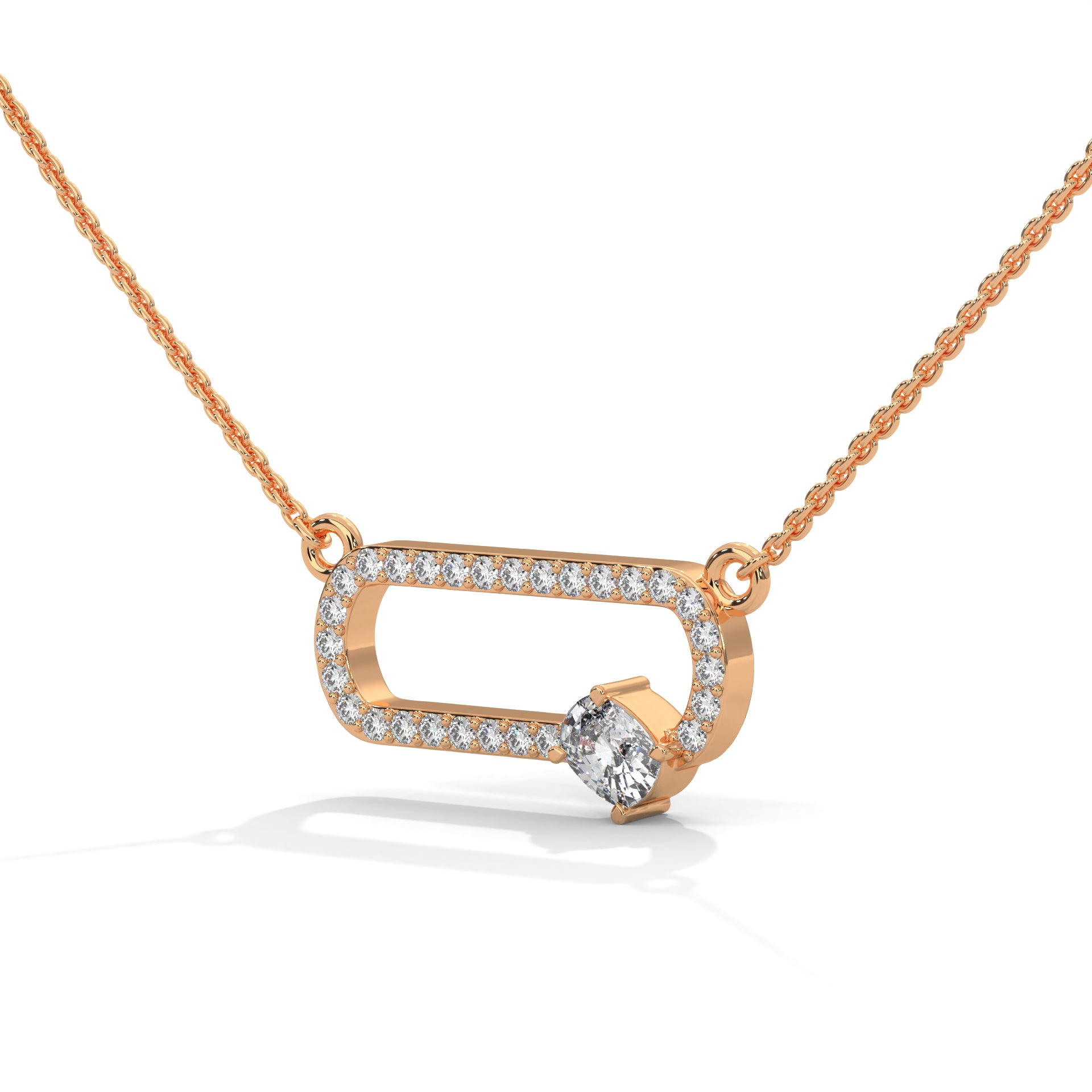 Cushion Diamond Necklace