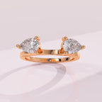 Custom pear diamond contour band for bridal ring stacking and solitaire rings