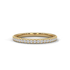 Dainty Round Moissanite Gold Wedding Band