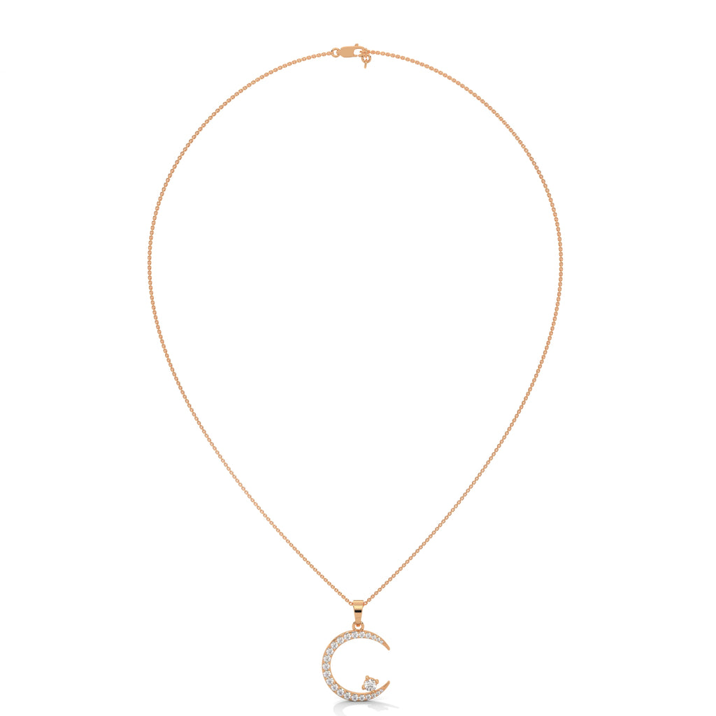 Diamond Moon Necklace