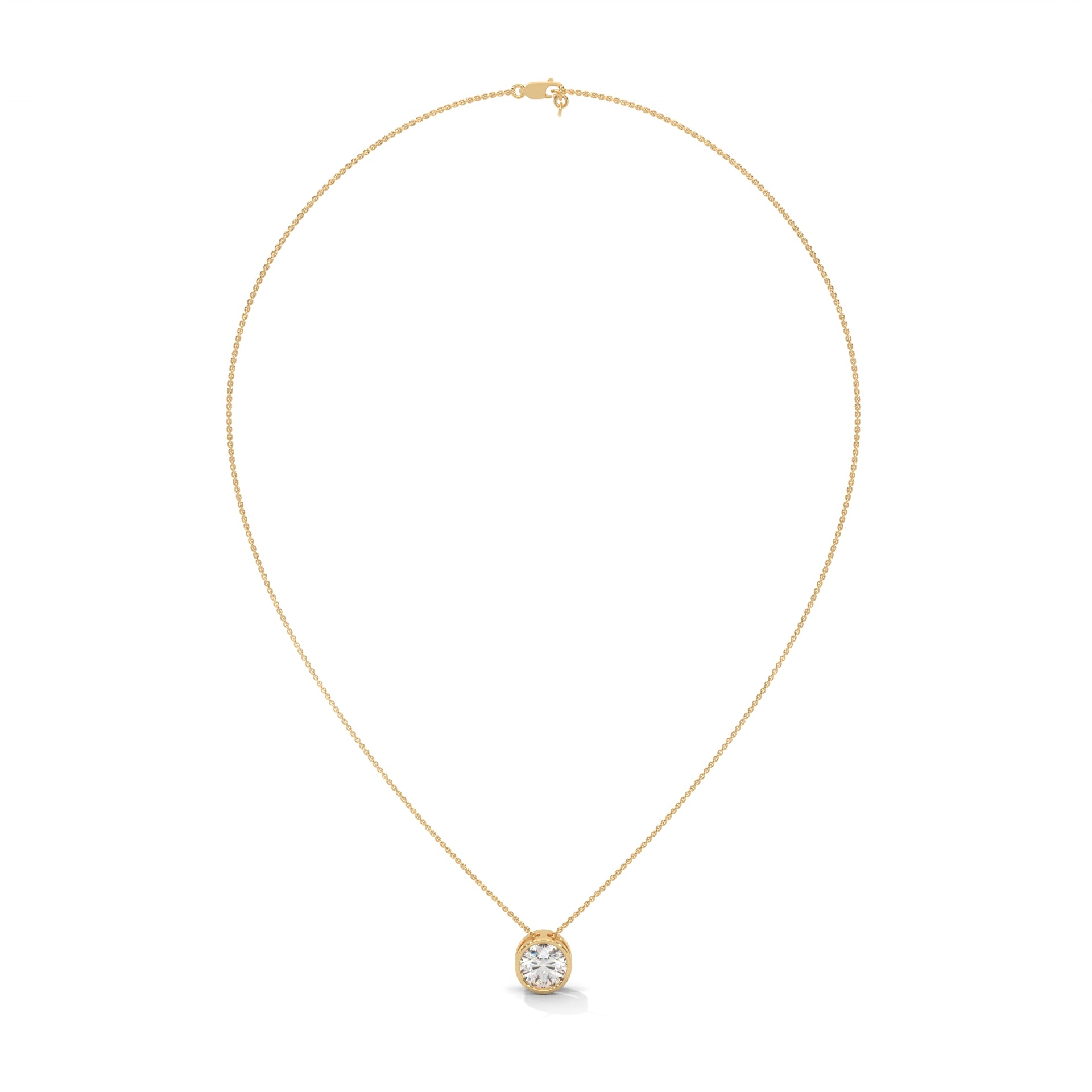 Round Lab Diamond Necklace for women