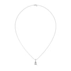 Diamond Pear Pendant with Four Prongs