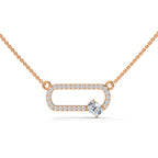 Diamond Pendant with Round and Cushion Cuts