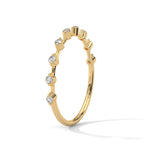 Eclipse Line-Up Moissanite Wedding Band in Yellow