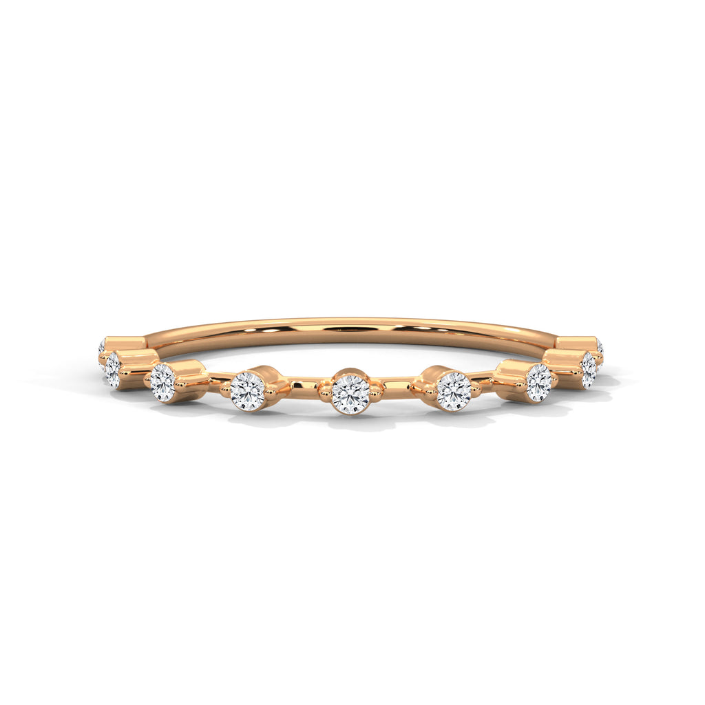 Eclipse Line-up Moissanite Band