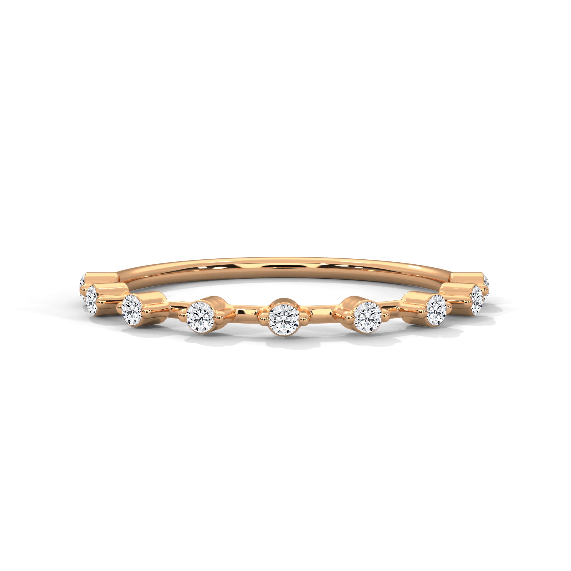 Eclipse Line-up Moissanite Band