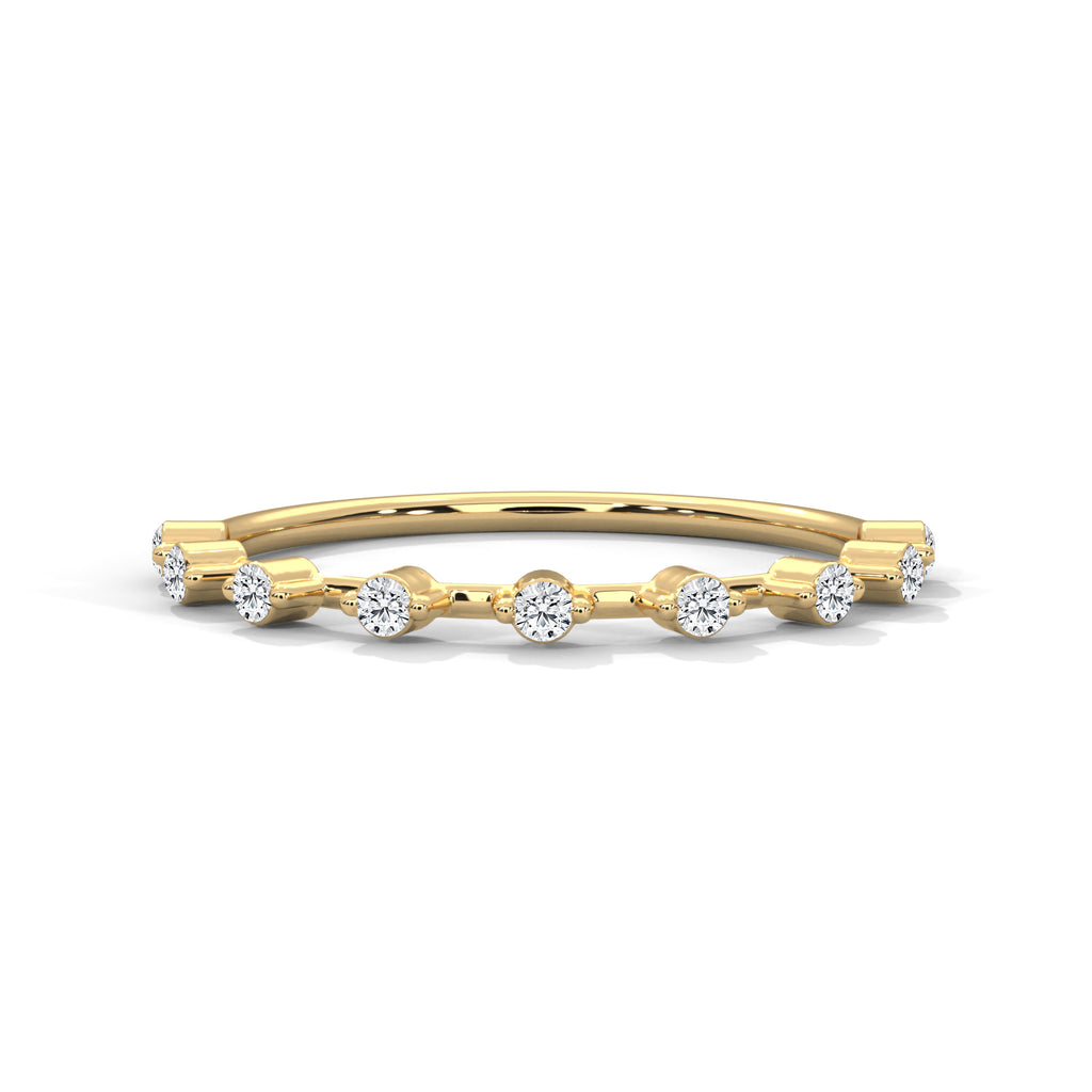 Eclipse Line-up Moissanite Wedding Band