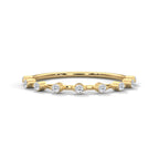 Eclipse Line-up Moissanite Wedding Band