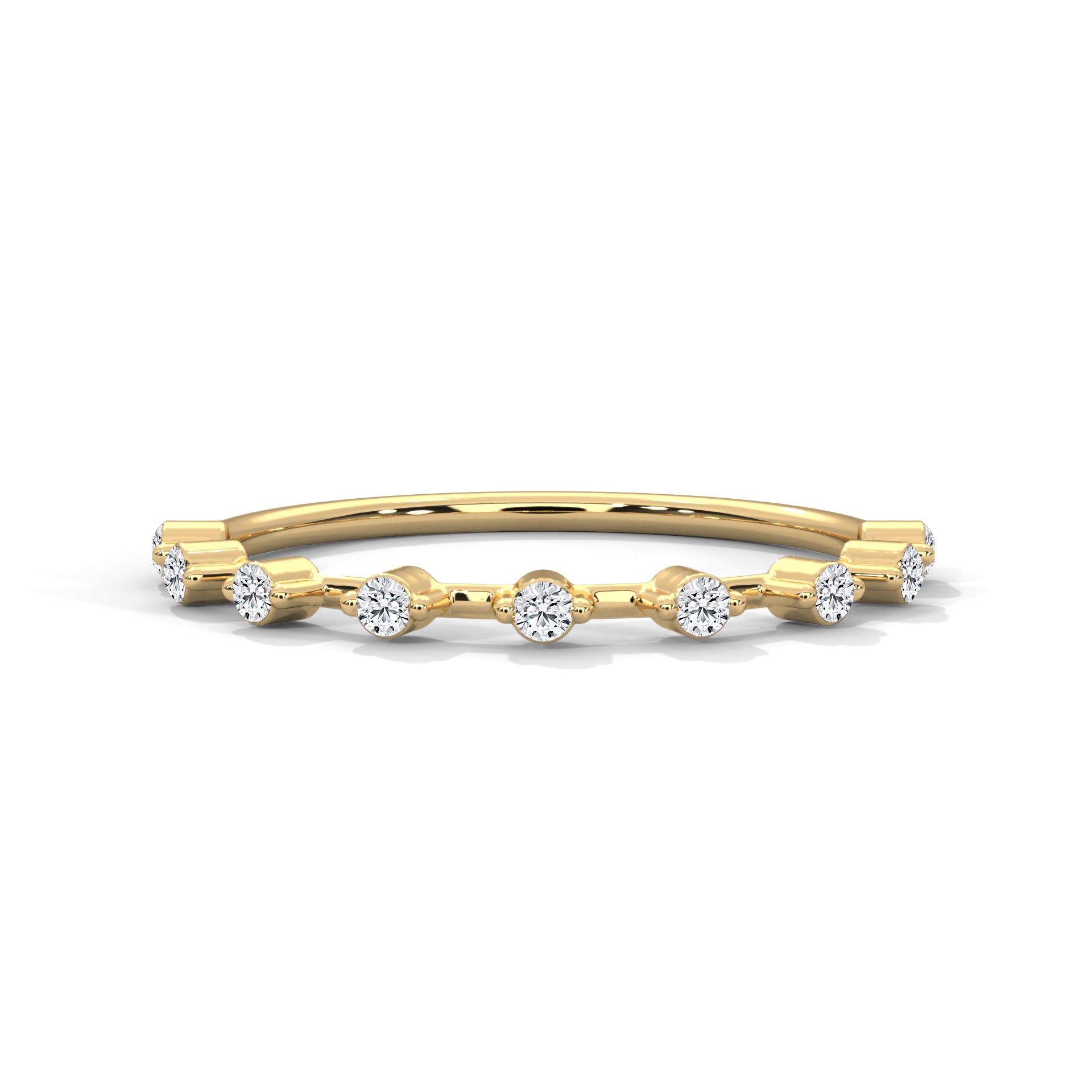Eclipse Line-up Moissanite Wedding Band