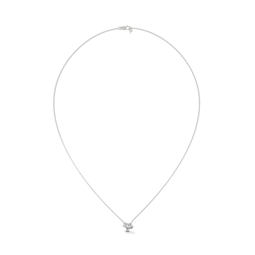 Elegant Cluster Diamond Necklace