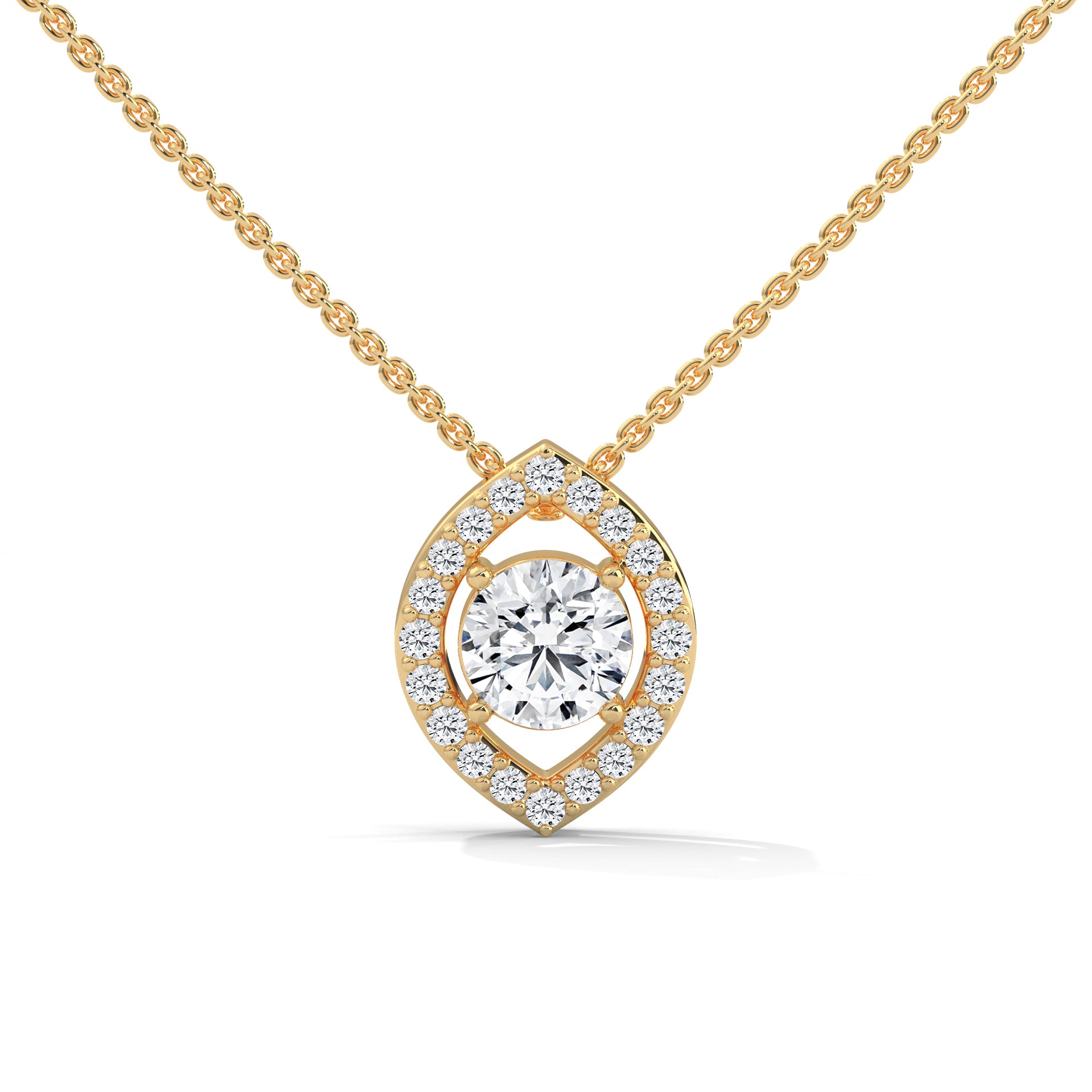 Evil Eye Diamond Solitaire Pendent