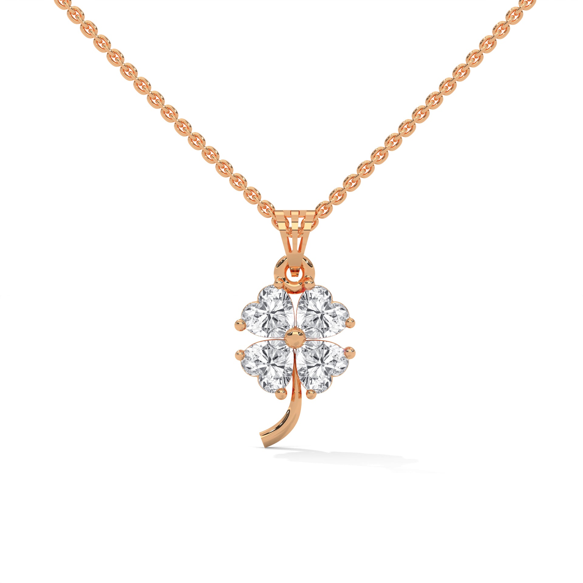 Four Heart Diamond Pendant 