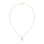 Four Prong Diamond Pendant with Lab Grown Cushion Cut