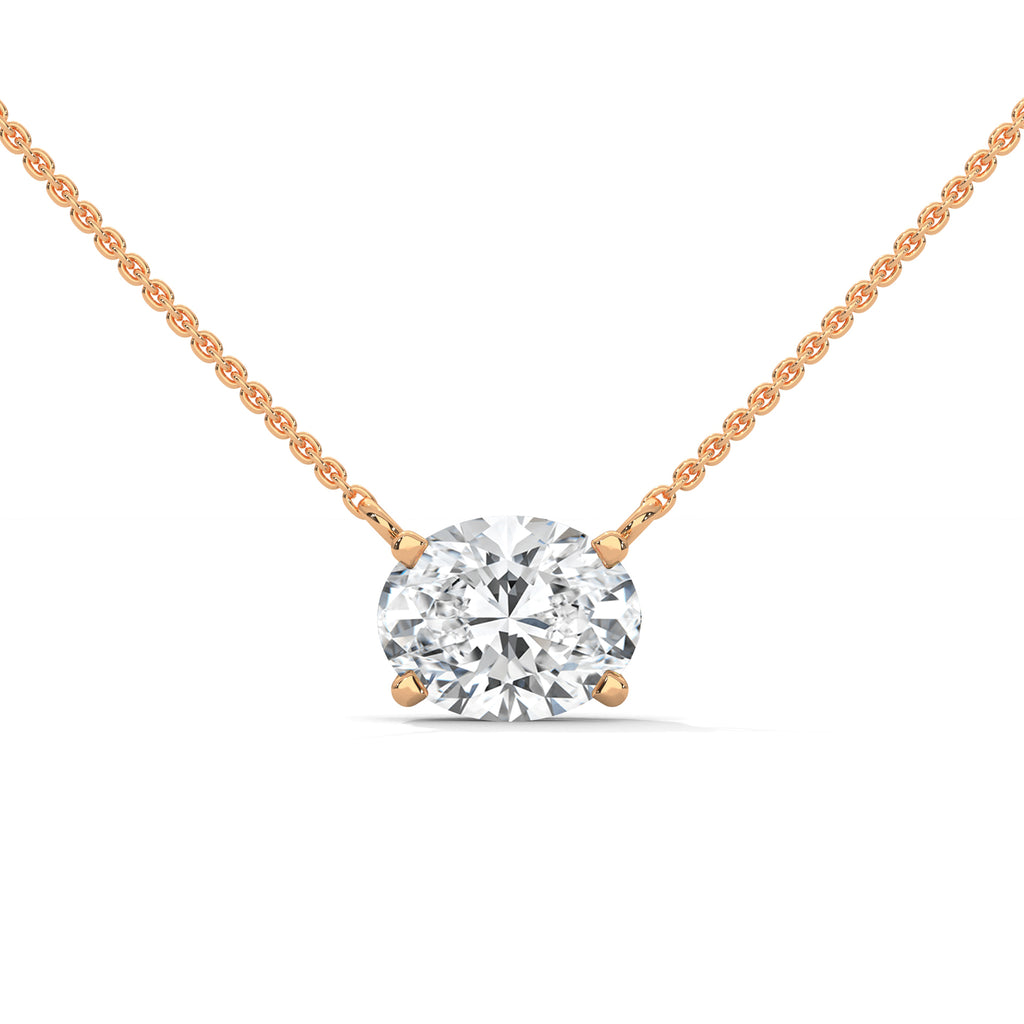 Four Prong Lab Diamond Pendant
