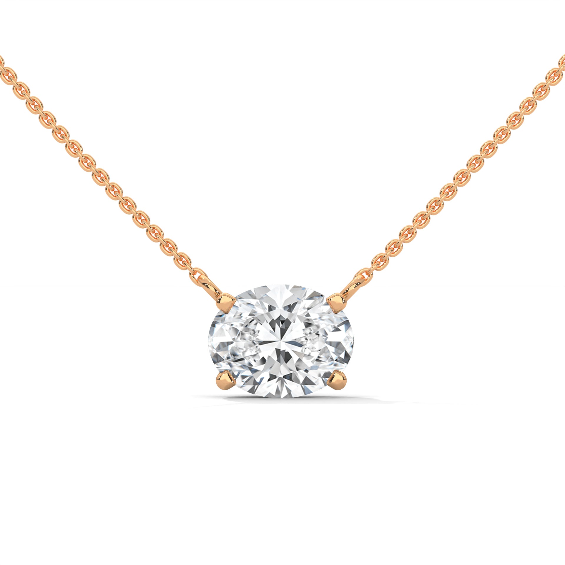 Four Prong Lab Diamond Pendant